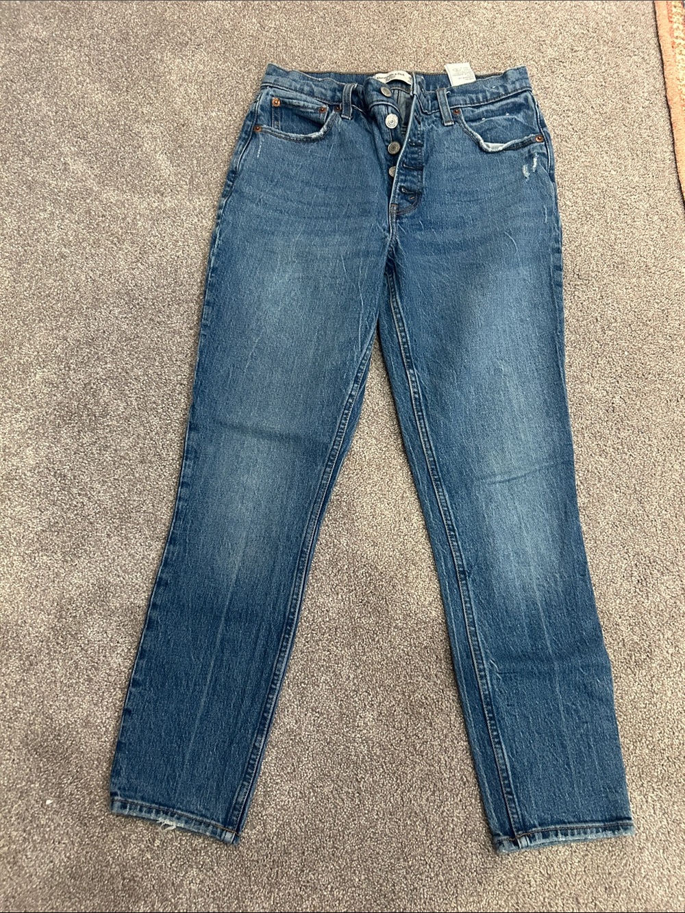 Abercrombie & Fitch Classic Straight-Leg Jeans in Blue